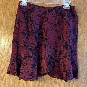 Banana Republic Maroon and Black Mini Skirt